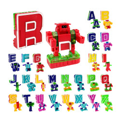 ABC字母變形積木機器人(每款2變/26款字母)(授權)