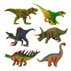 6入仿真恐龍動物模型(小隻)(硬材質)(安全塑料)