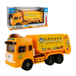 ST台灣配音大型黃色環保垃圾車(台灣垃圾車音樂)(車門開附人偶)(品質佳超會跑)