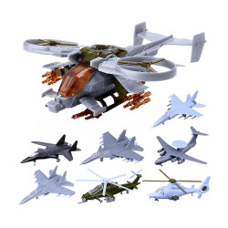 4D經典戰鬥機直昇機模型(DIY拼裝飛機模型)(ST模王大道系列)(有8款可以收集)(8入裝)