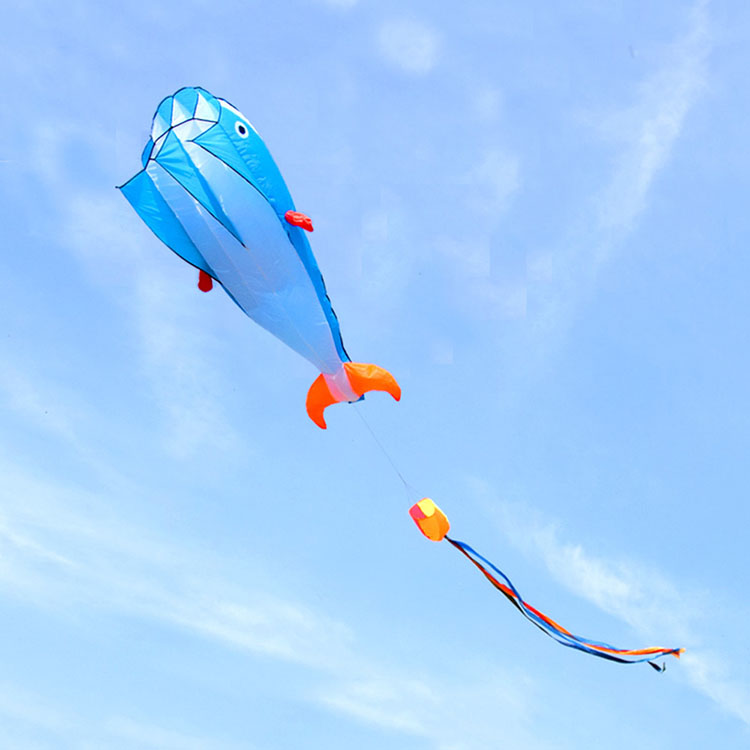 大鯨魚造型風箏(軟式風箏)(全配/附150米輪盤線)