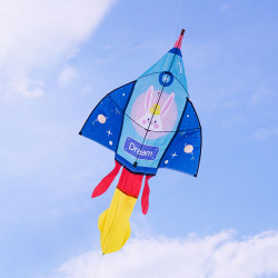 火箭造型彩色風箏(80*279)(全配/附150米輪盤線)
