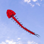 7米長大紅蜈蚣造型風箏(全配/附150米輪盤線)